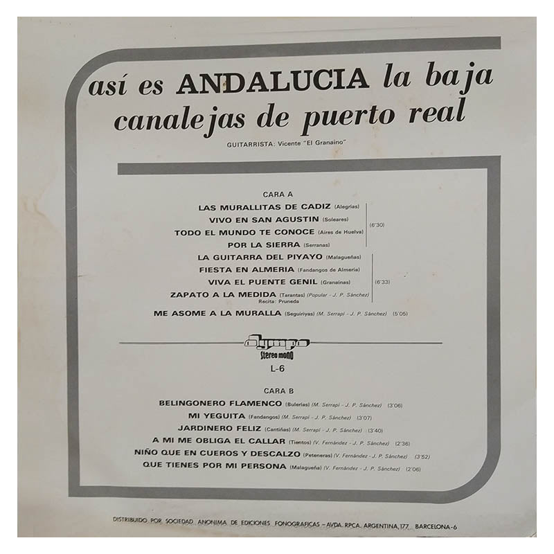 Canalejas de Puerto Real - This is lower Andalusia