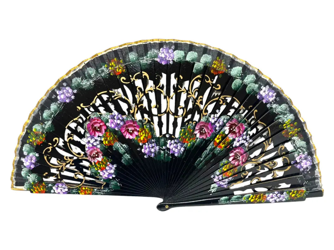 Abanico calado con Motivos Florales