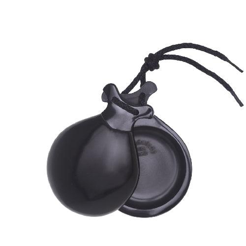 Castanets of the South - Professional with case - Black glass with spout No. 5 - Special for teachers