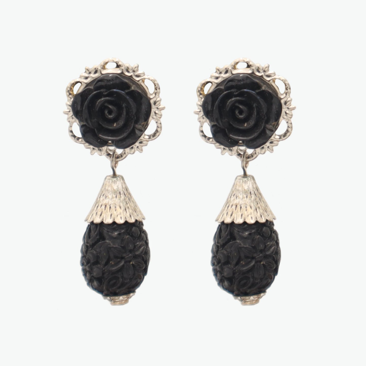 black earrings