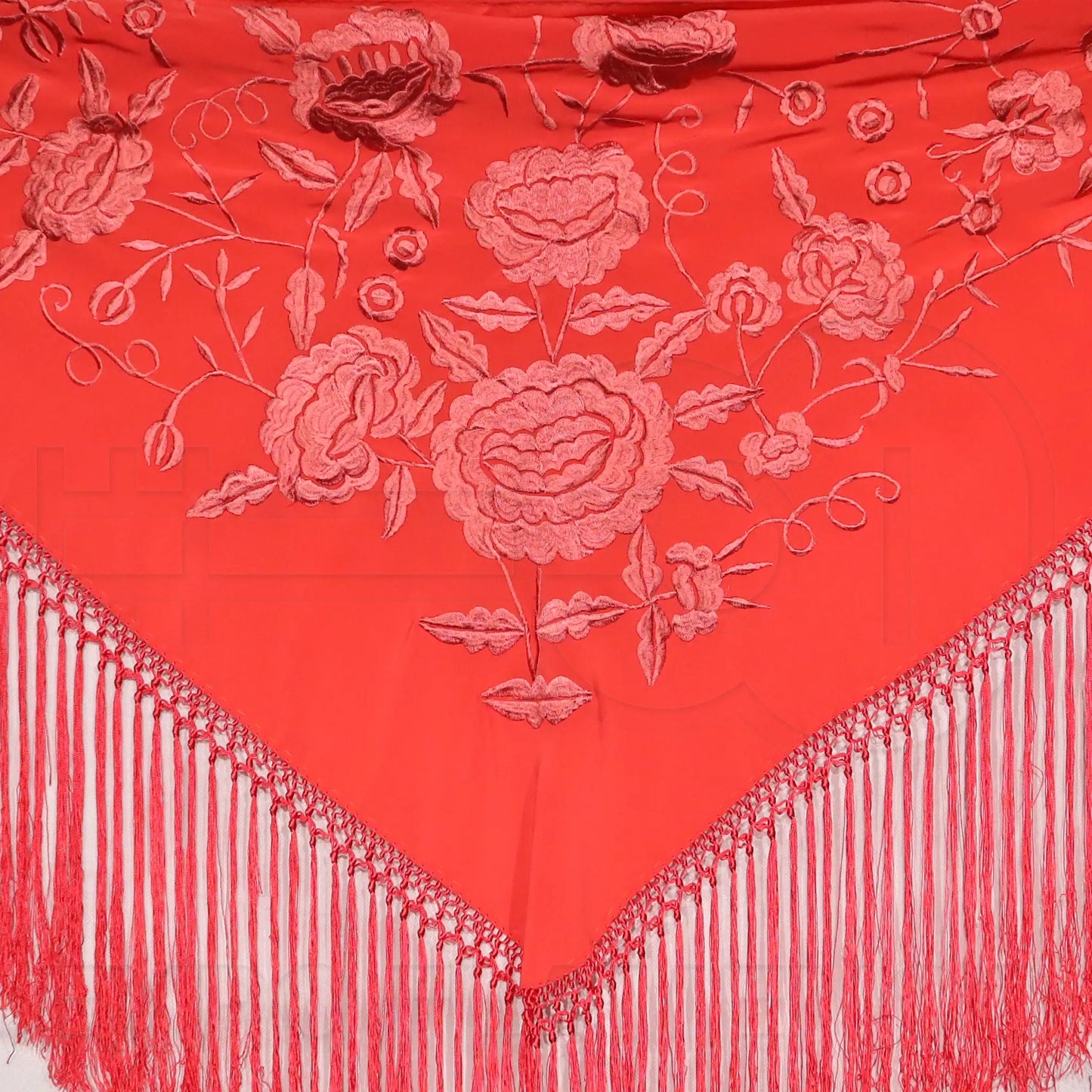 Machine embroidered shawls