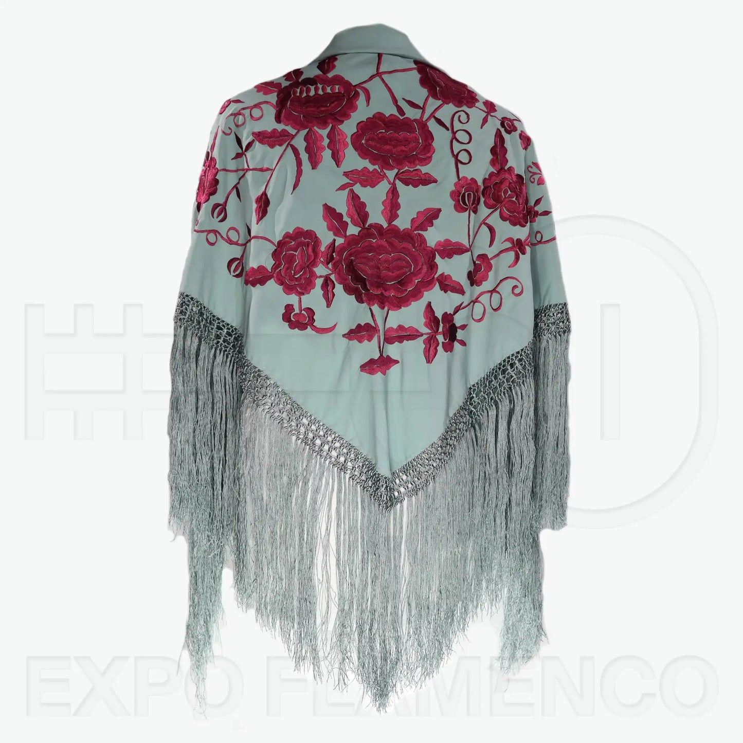 Machine embroidered shawls