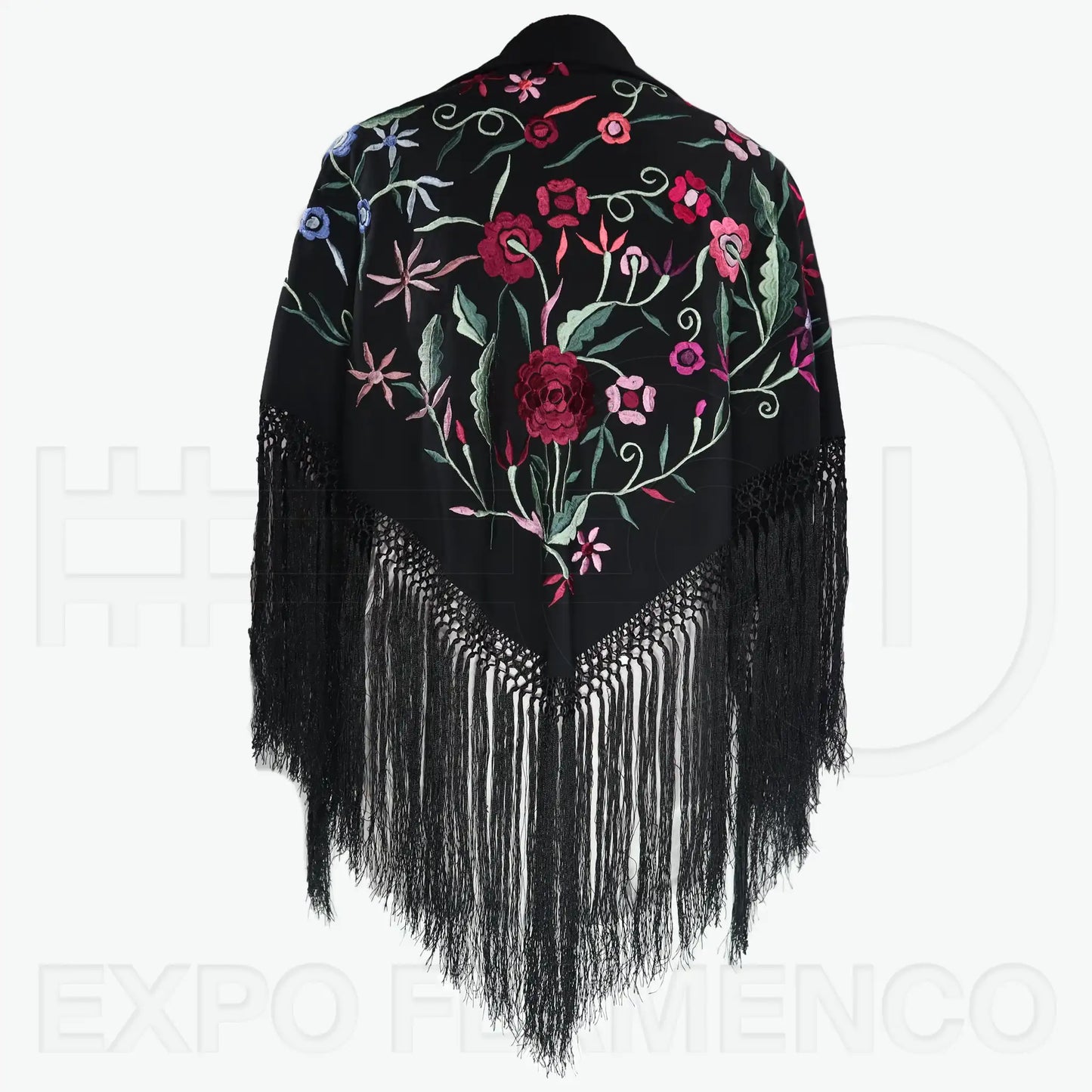 Machine embroidered shawls