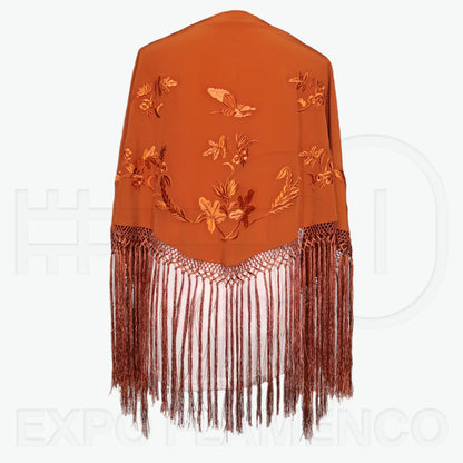 Machine embroidered shawls