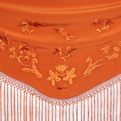 Machine embroidered shawls