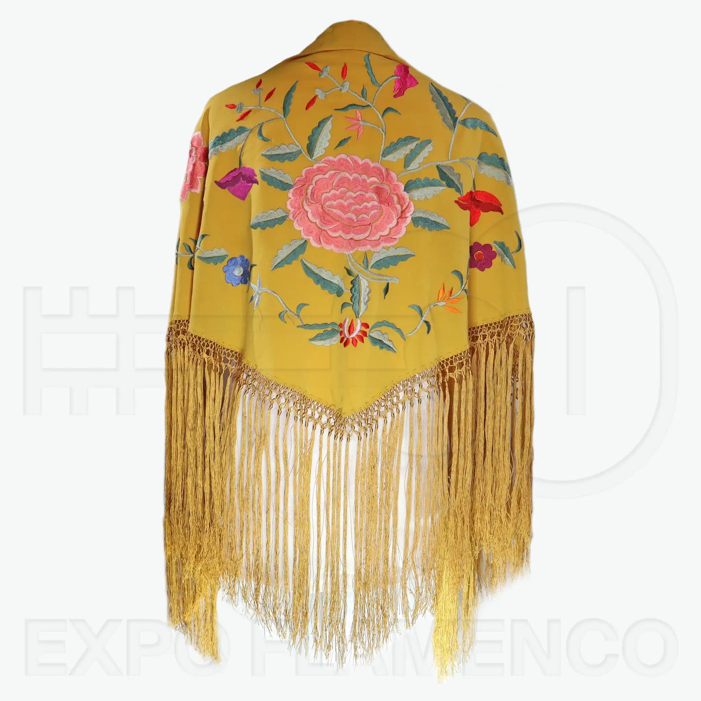 Machine embroidered shawls