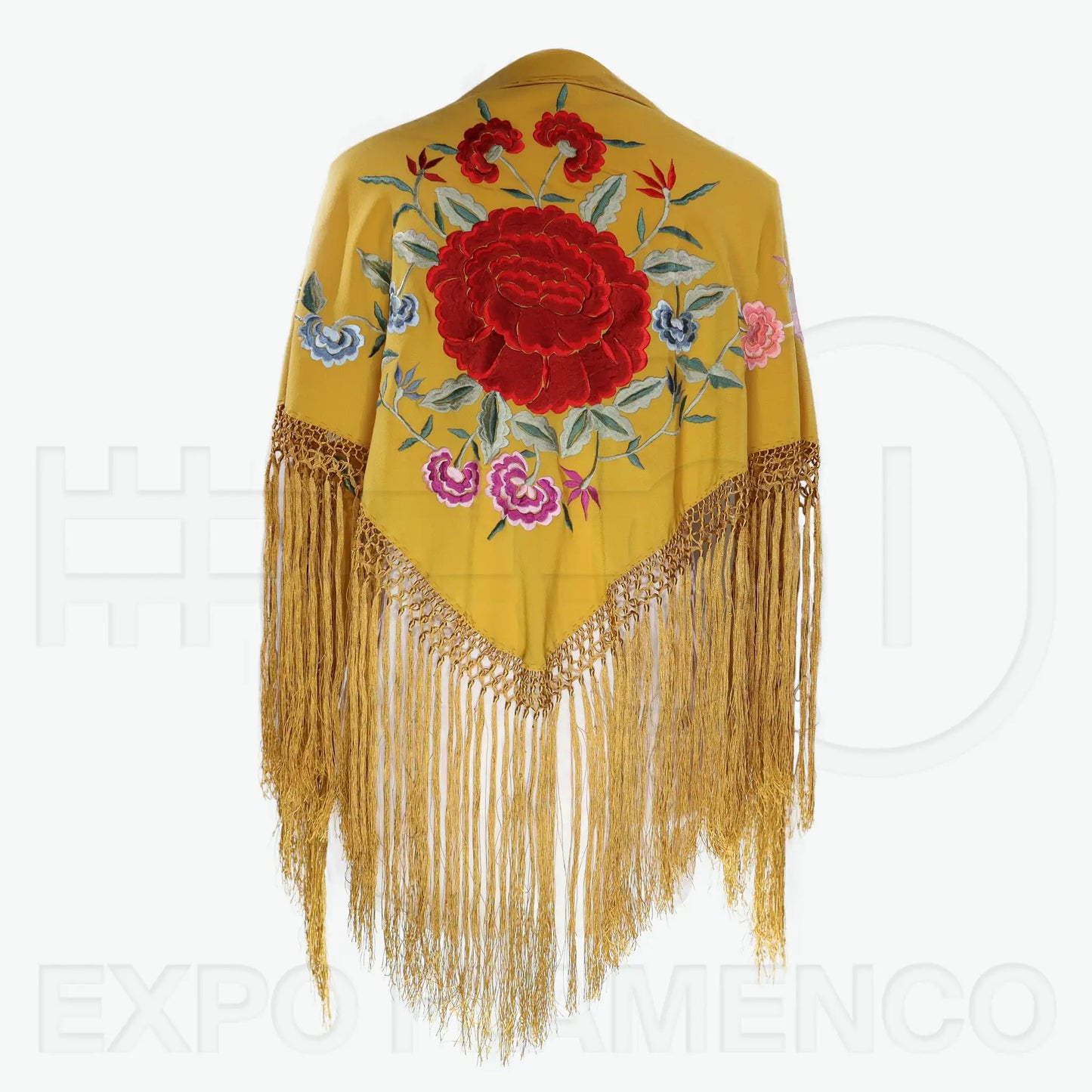 Machine embroidered shawls