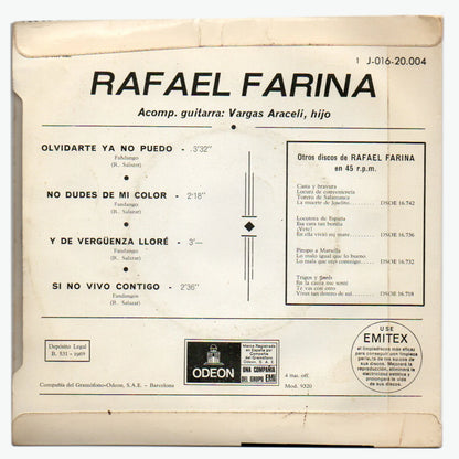 Rafael Farina - I can no longer forget you