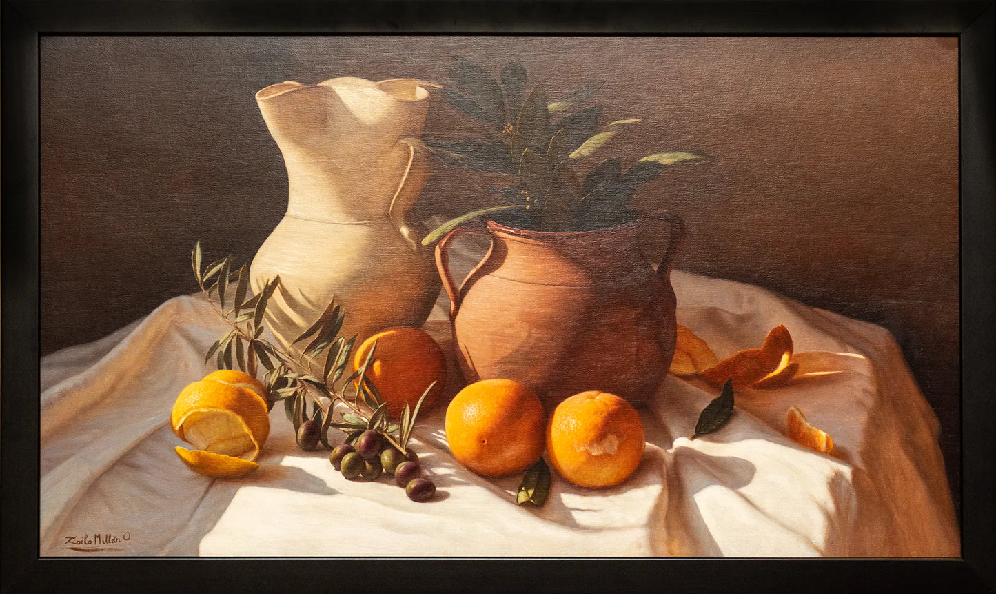 Zoilo Millán - Oranges and pots