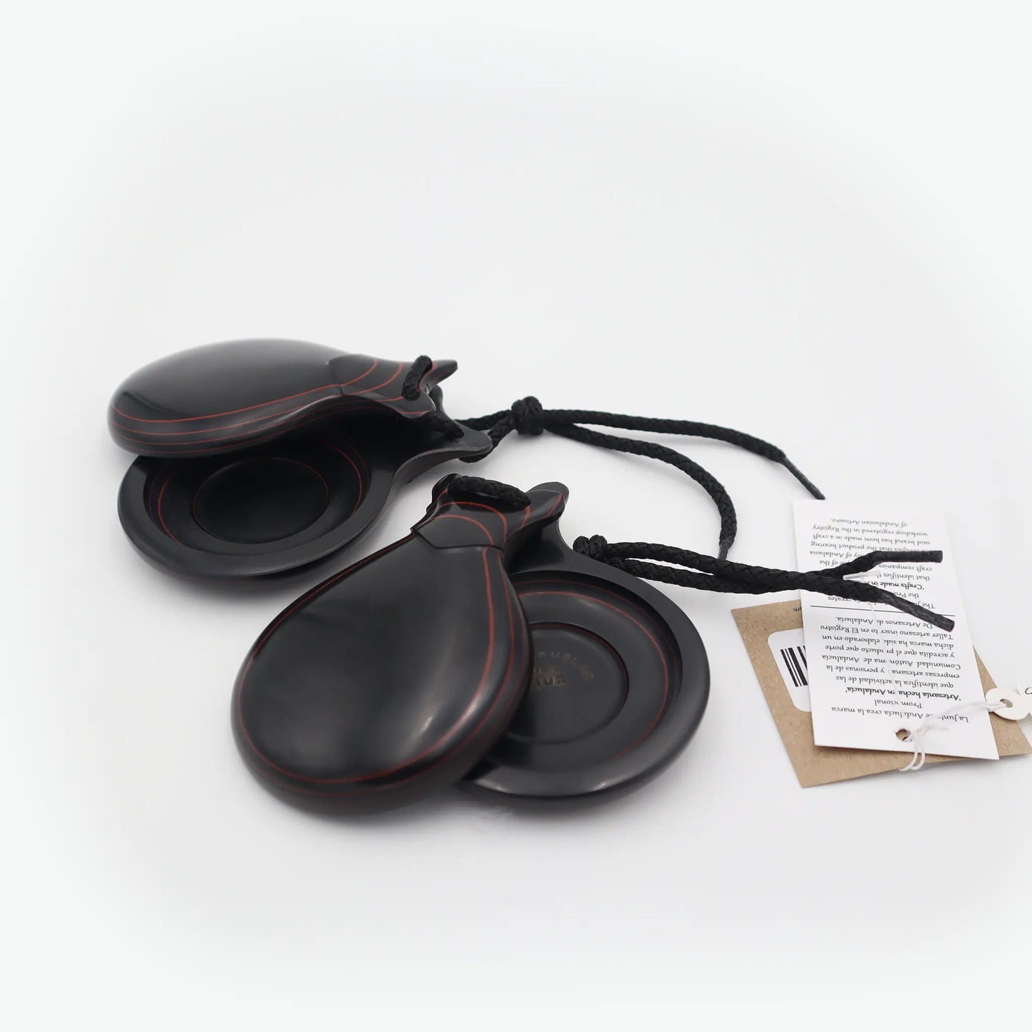 Castanets of the South - Professional with case - Black Veined Fiber D/C