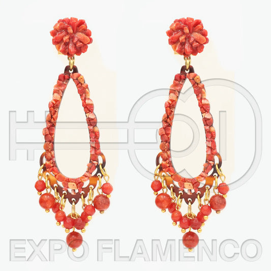 Elongated Coral Earrings