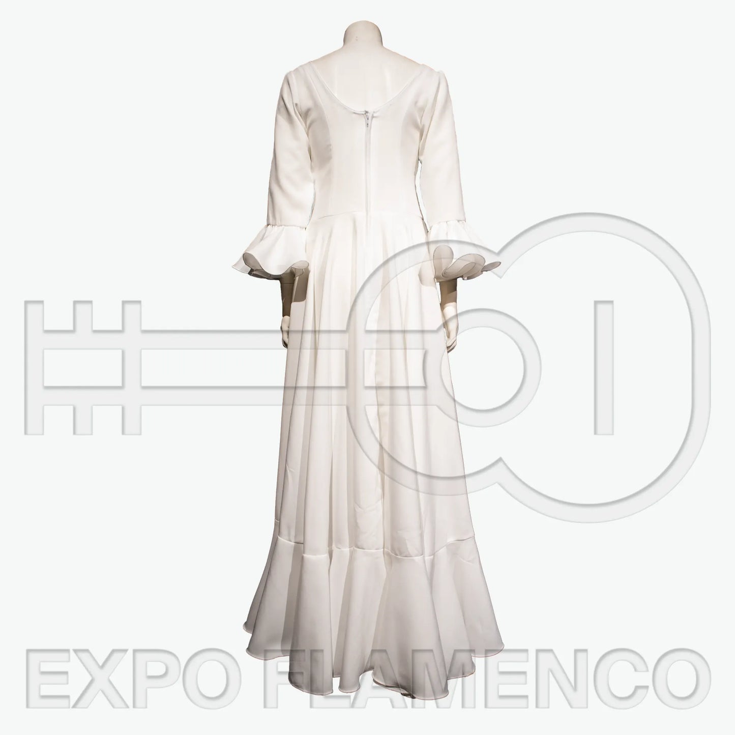 Traje de Flamenca Luna Blanco