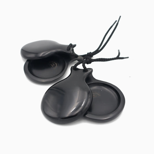 Castanets of the South - Professional with case - Black Glass No. 5 (Without Spout)