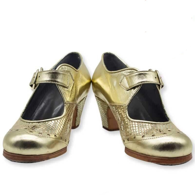 Flamenco Footwear - Combined buckle and golden snake