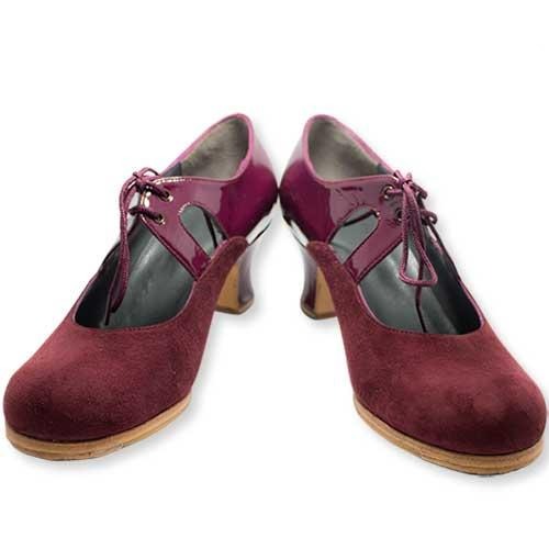 Flamenco Footwear - Burgundy Cordoban Bow