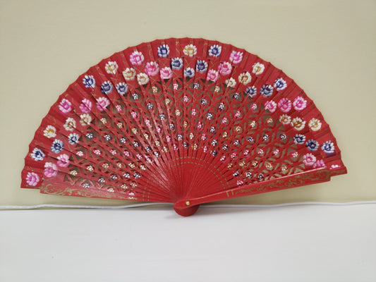 Red fan with red trim