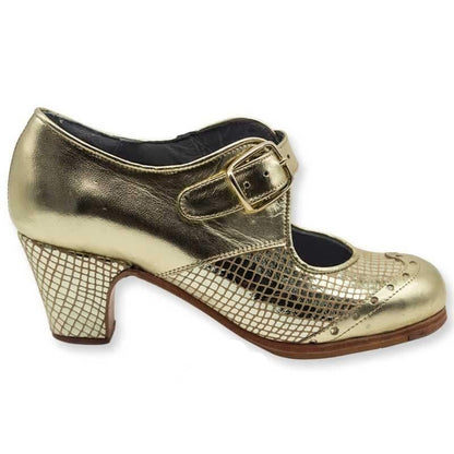 Flamenco Footwear - Combined buckle and golden snake