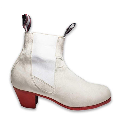 Flamenco Footwear - Men's white leather boots