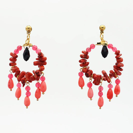 Coral earrings