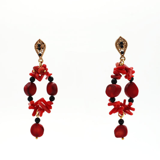 Coral earrings