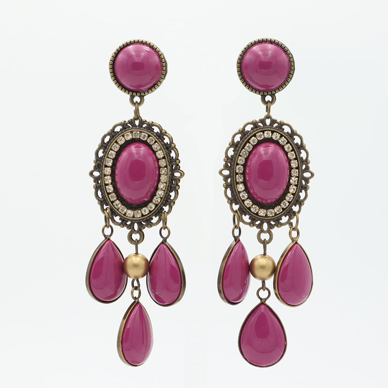 Bronze earrings with tears - Buganvilla