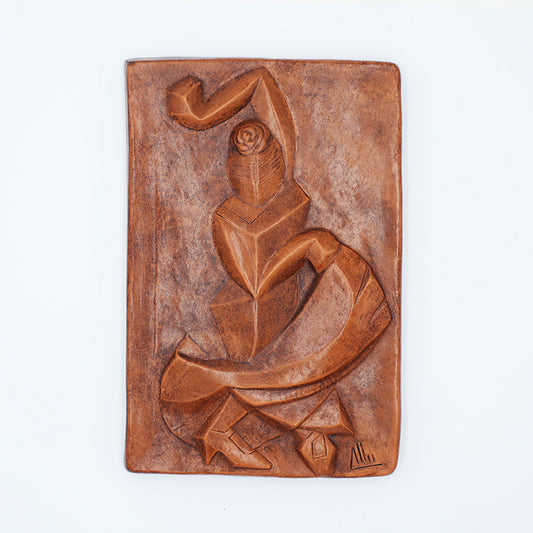 Flamenco series clay tile - Dancer flower and arm raised