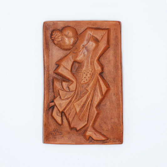 Flamenco series clay tile - Dancer looking at the ground