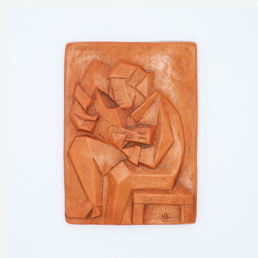 Flamenco series clay tile - He played guitar