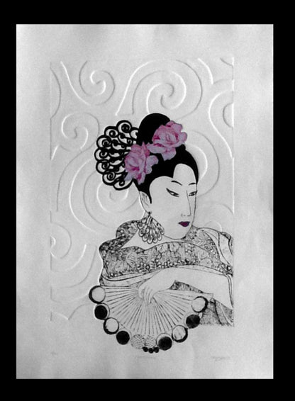 Engraving - Geisha "Ichimaru"