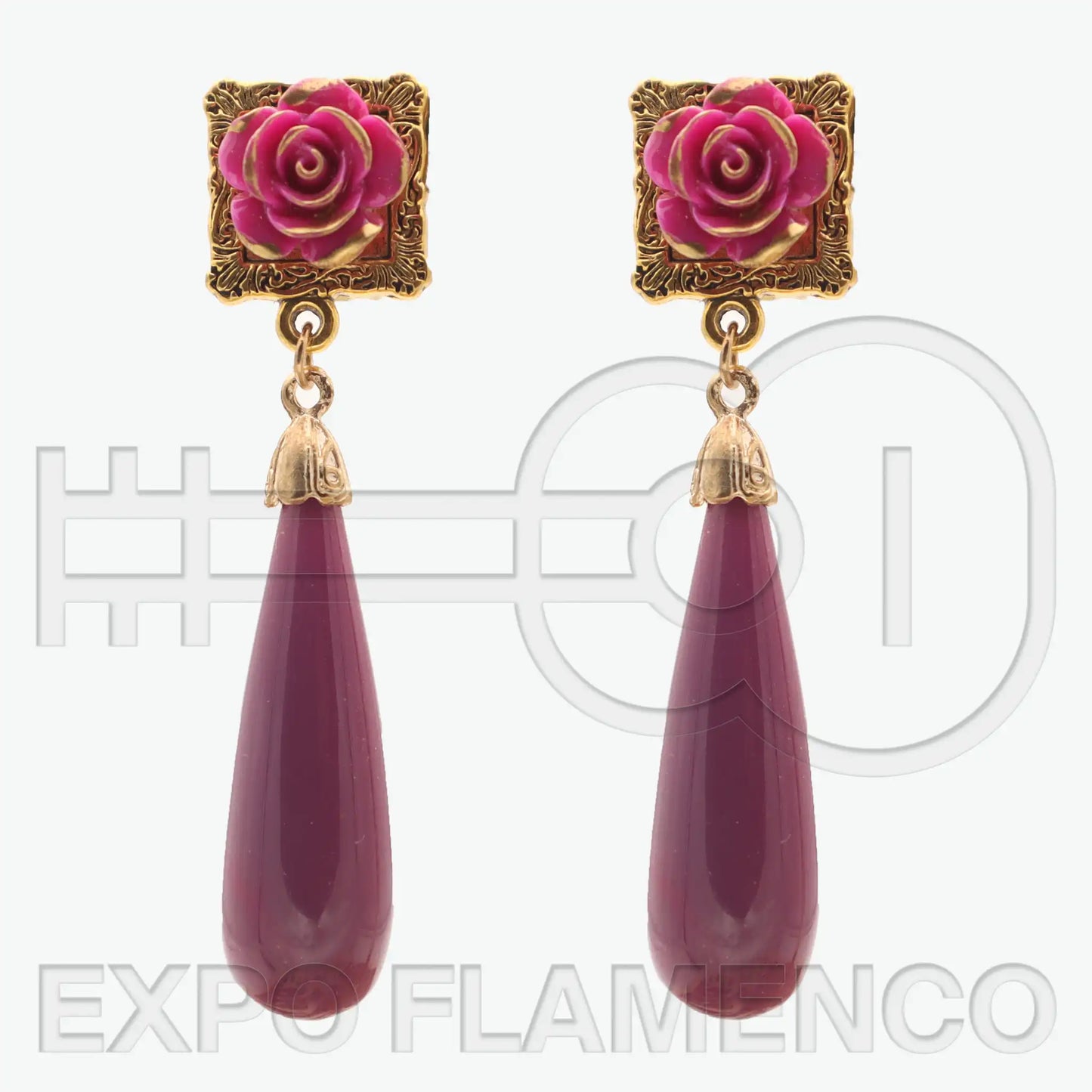 Pendientes morado - cuatro variantes